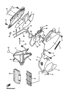 WR250F Боковая крышка