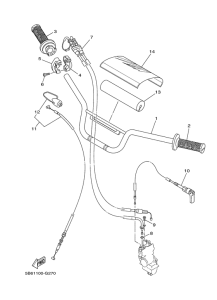 TTR110E Steering handle & cable