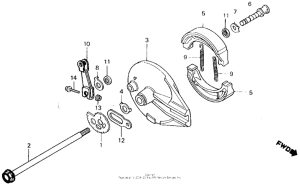 XL250R Задний тормоз