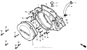 CR500R Right crankcase cover 87-89