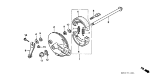 XL600V Задний тормоз
