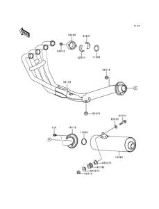 ZR750 Muffler comp