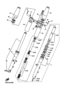 XVS1100ATL XVS1100ATLS Вилка передней оси