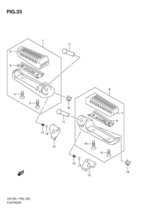 UX125 Подножки