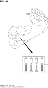 AN650Z Hook Set Pillion Handle (Optional)