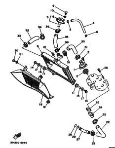 RZ350 RZ350A Радиатор и шланг