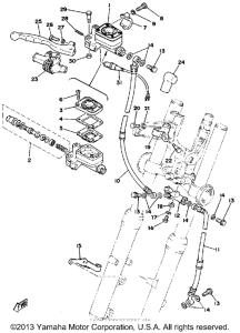 SR500E Front master cylinder - brake hose