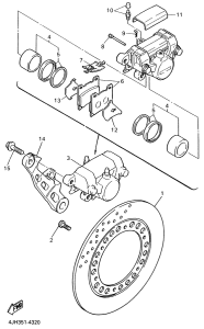 YZF600R Задний суппорт