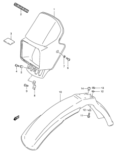 TS125 Headlamp cover  front fender