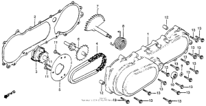 NA50 Left crankcase cover 81