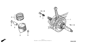 CRF80F Crankshaft + piston (crf80f)