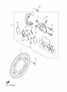 XVS950CU フロントブレ-キキヤリパ