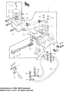 KZ1000 Передний тормозной цилиндр