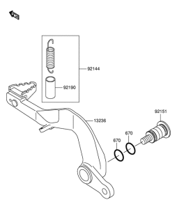 RM100 Педаль тормоза