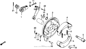 CB450 Задний тормоз