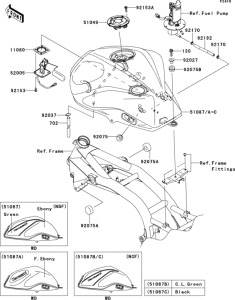 ZR750 Топливный бак