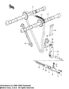  Camshafts / chain / tensioner