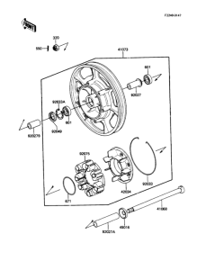 ZN1300 Заднее колесо и цепь