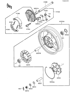 ZL600 Rear wheel / hub / brake