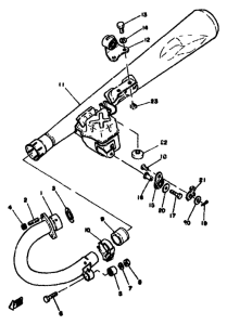 SR500 Выхлопная система