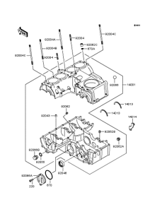 ZR400 Картер двигателя