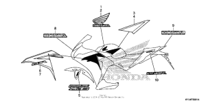 CBR250R Mark + stripe (cbr250r'12 / ra'12-3ac)