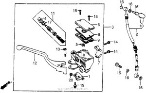 VF500C Front brake master cyl.
