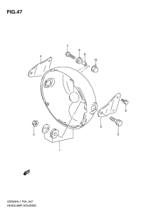 GS500 Фара головного света