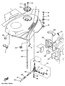 TZR125 Топливный бак