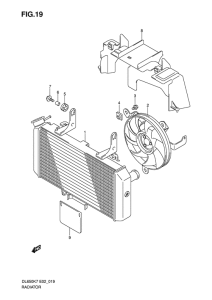 DL650 (ABS) Радиатор