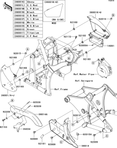 VN900 Боковые обтекатели