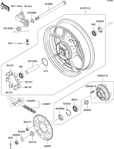 ER650 Задняя ступица колеса