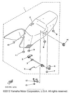 TDM850EC Сиденье