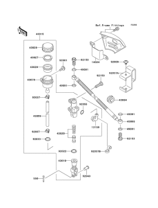 KL650 Задний тормозной цилиндр
