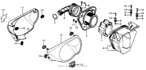 XR75 Air cleaner + side cover