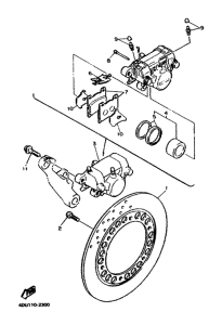 XJ600S Задний суппорт