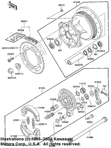  Rear hub / brake / chain