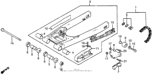 CR80R Swingarm + drive chain