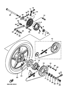 T135FI Заднее колесо for spoke wheel
