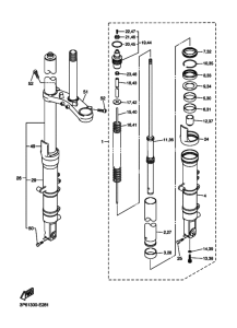 FJR1300A Вилка передней оси