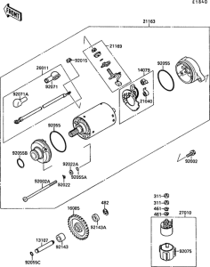 ZX750 Стартер