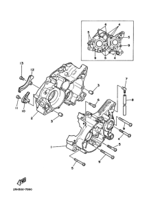 TZR125 Картер двигателя