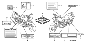 CB1300 Лейбл предостережения