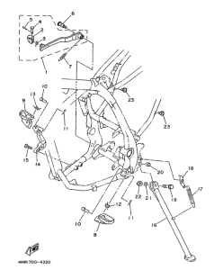 TT250R Stand. footrest