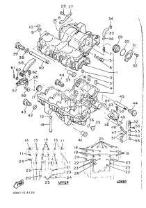 XJ600H (53KW) Картер двигателя