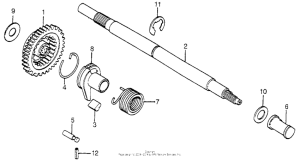 CB750 Kick starter gear + spindle