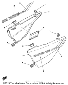 DT125H Боковые обтекатели
