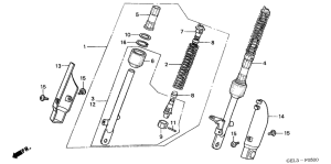 XR50R Передние аммортизаторы