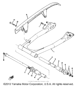 DS6B Rear arm & chain case