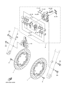 TDM900A Передний суппорт